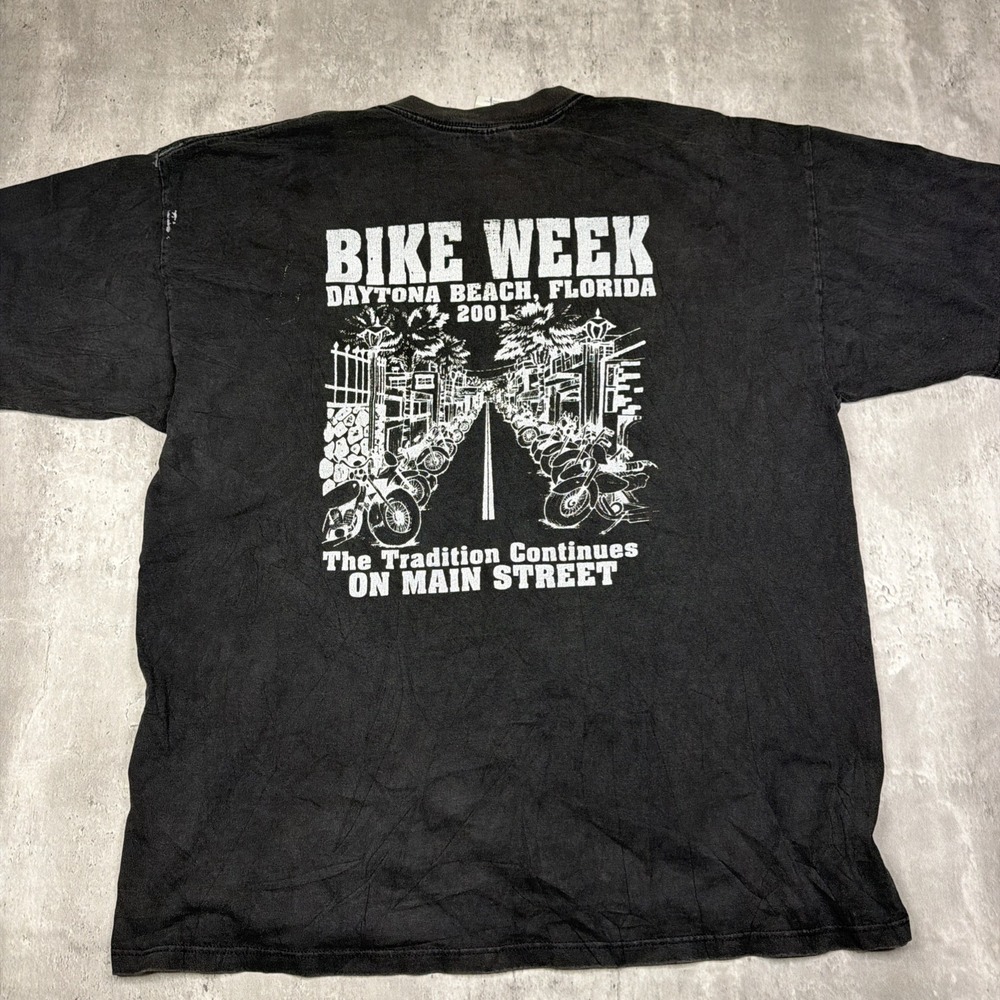 Vintage Daytona Beach Bike Week Shirt 2001 Double Sided Biker Florida Harley USA - Picture 5 of 8